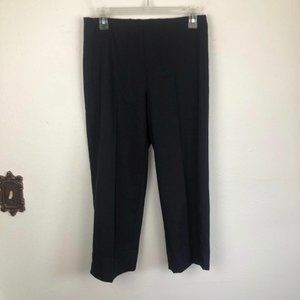 Krazy Larry Black Elastic Waist Pull On Pants Straight Leg Size 2